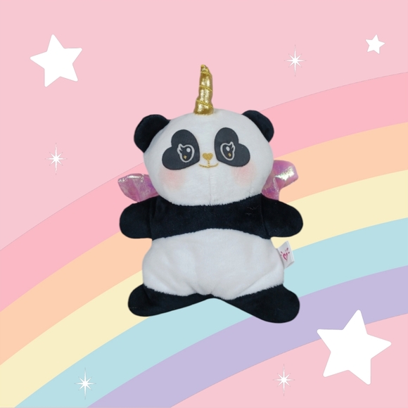 Justice Other - •8" Justice Pandacorn Plush Panda Bear Unicorn Stuffed Animal Toy Pink Wings
